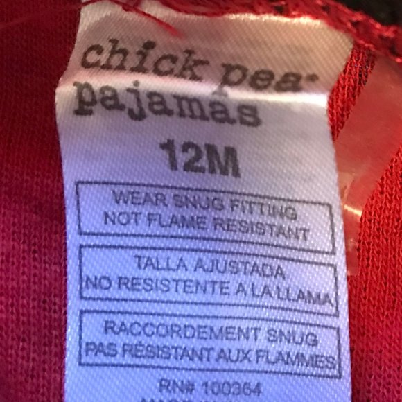 NWT Christmas Plaid Chick Peas Pajama Pants size 12 months in red buffalo plaid - Picture 2 of 2